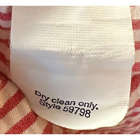 J. Crew Striped Seersucker Pants Red White Straight Leg Stretch 59798 Size 0 - Picture 10 of 10